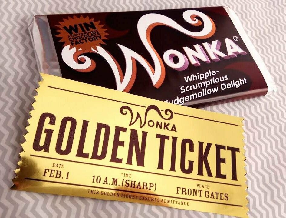 Вилли Вонка шоколад купить Golden ticket