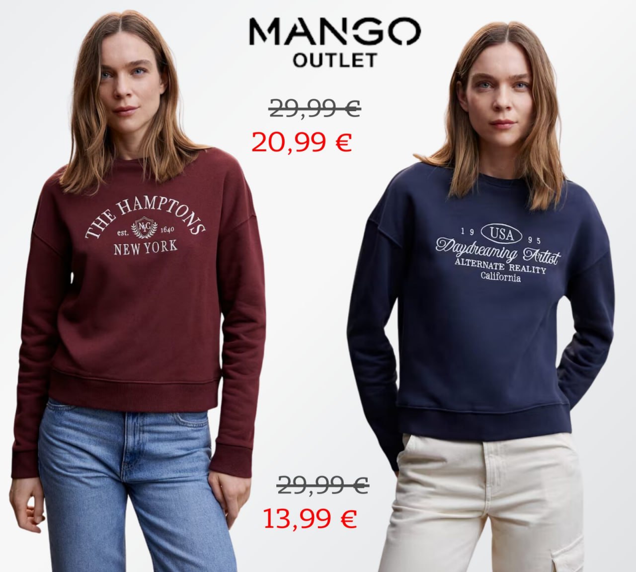 20,99 Світшот ліворуч. https://www.<b>mangooutlet</b>.com/es/mujer/sudaderas/sudad...