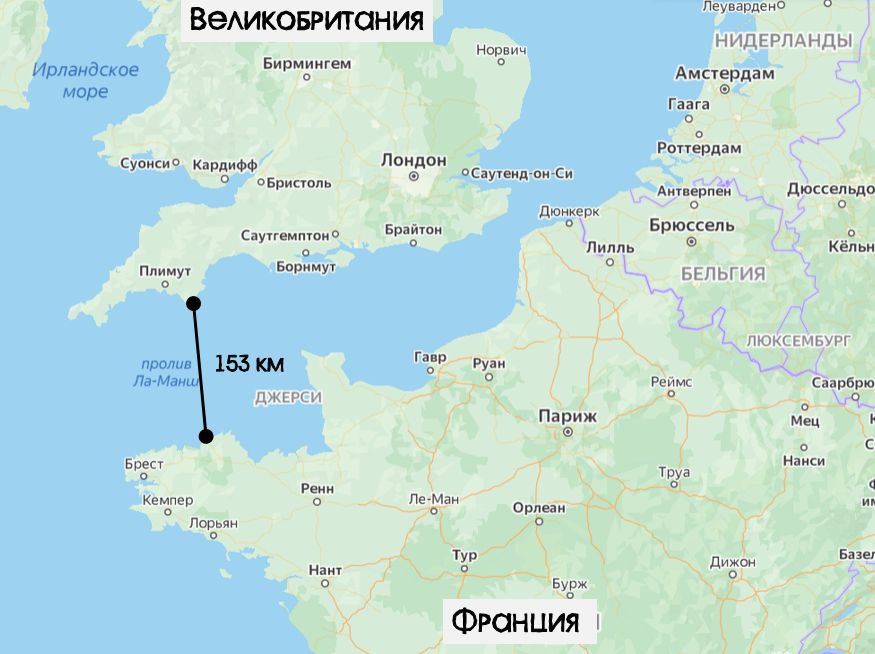 Пролив ла манш на карте