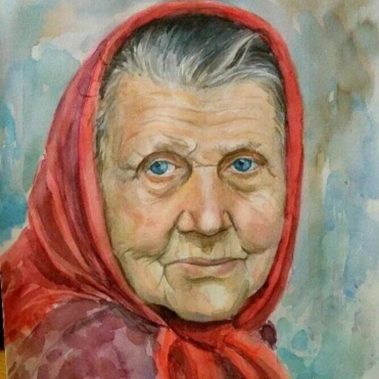 Создаем живописный портрет пожилого человека. Портрет бабушки. Портрет пожилого человека. Портрет пожилого человека красками. Портрет бабушки рисунок.