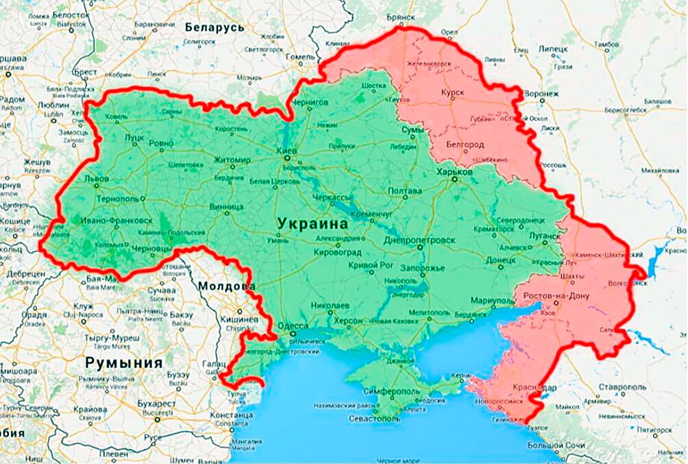 Границы россии и украины 2024 год
